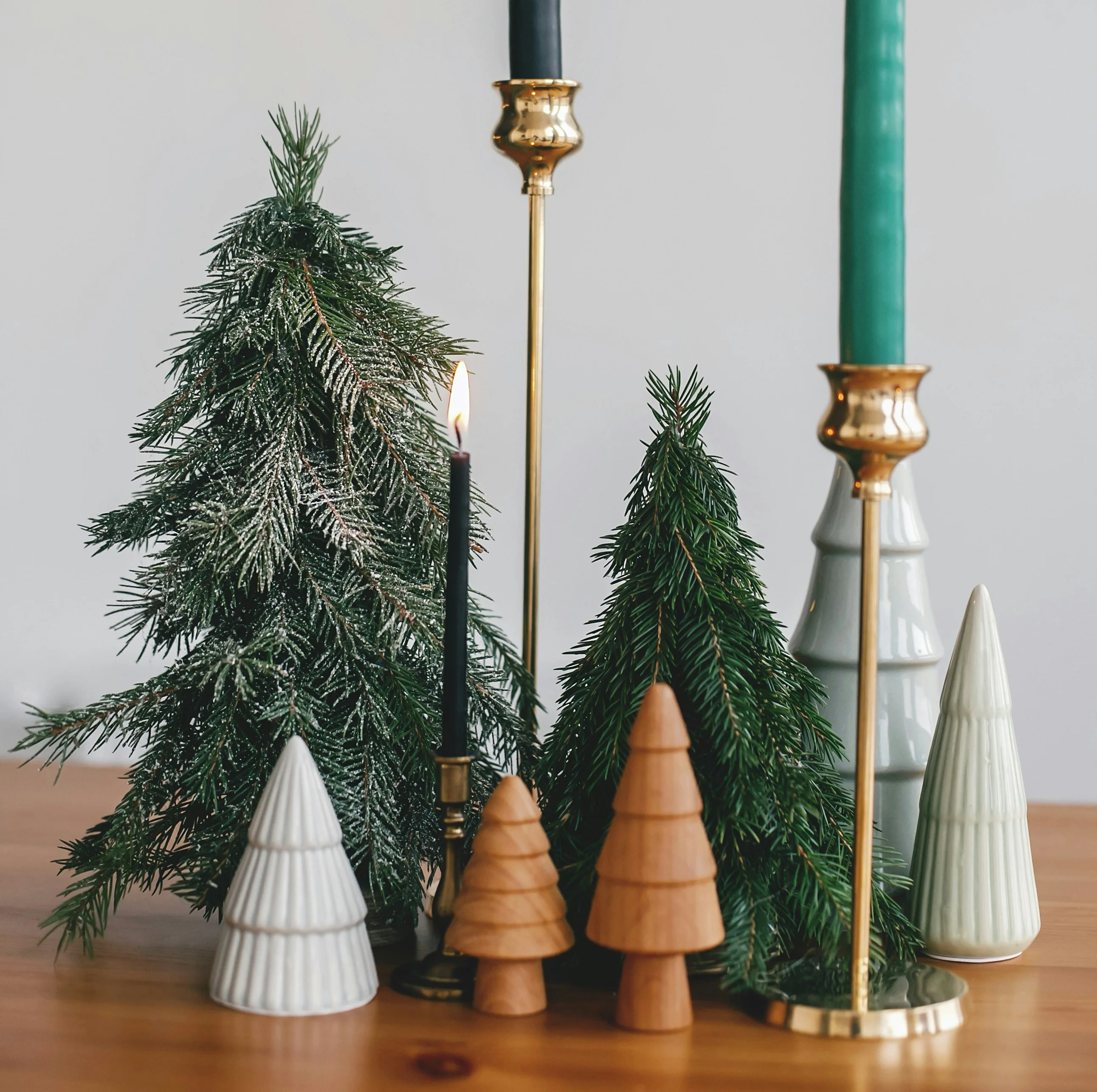 Vintage ceramic Christmas trees